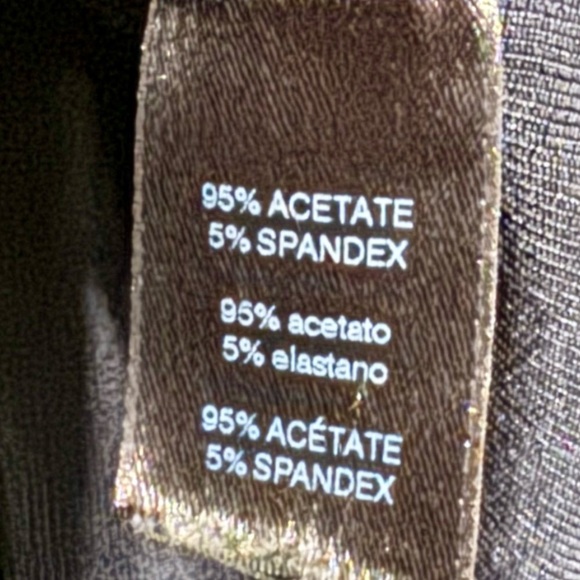 Chicos Travelers Very Dark Blue Black Zip Shoulder Slinky Stretchy Blouse - Picture 11 of 12